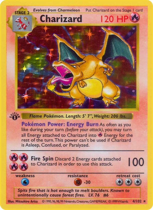 1999 Pokémon Base Set Charizard Holo