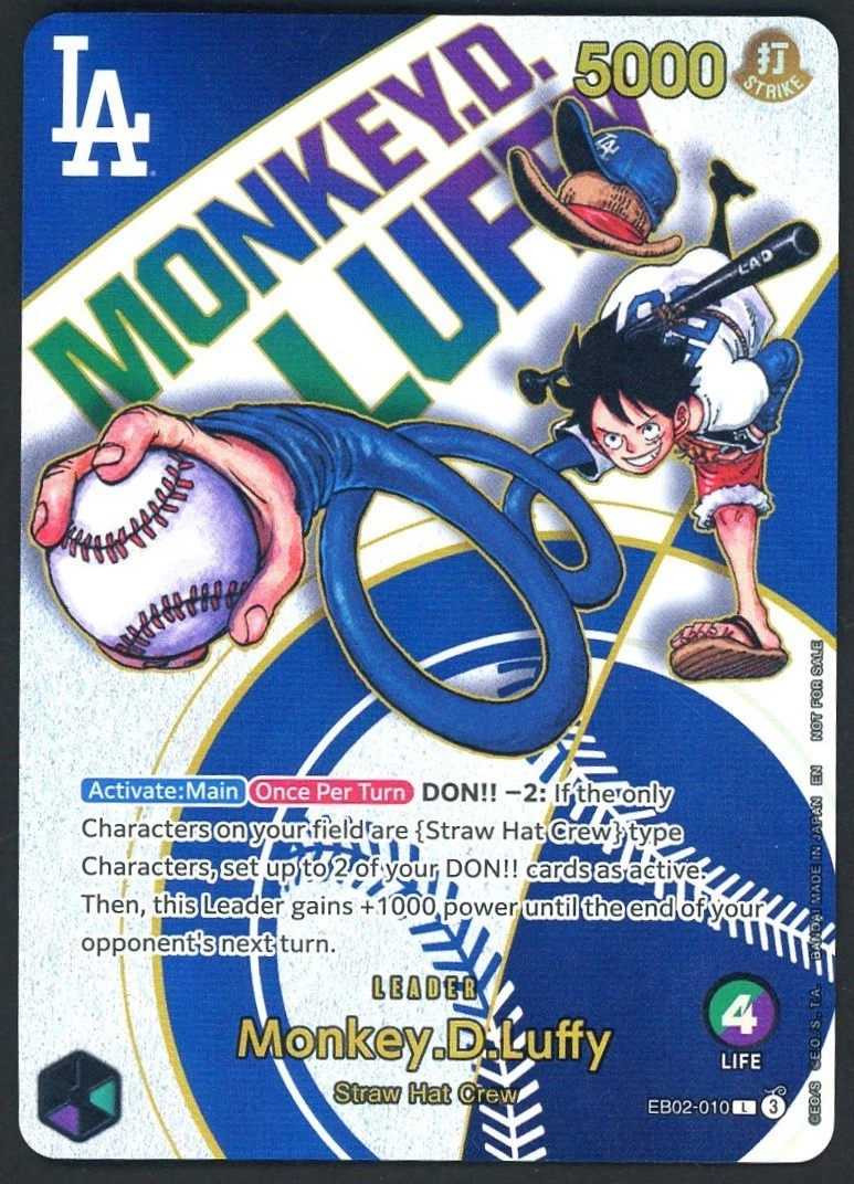 One Piece × Los Angeles Dodgers crossover card